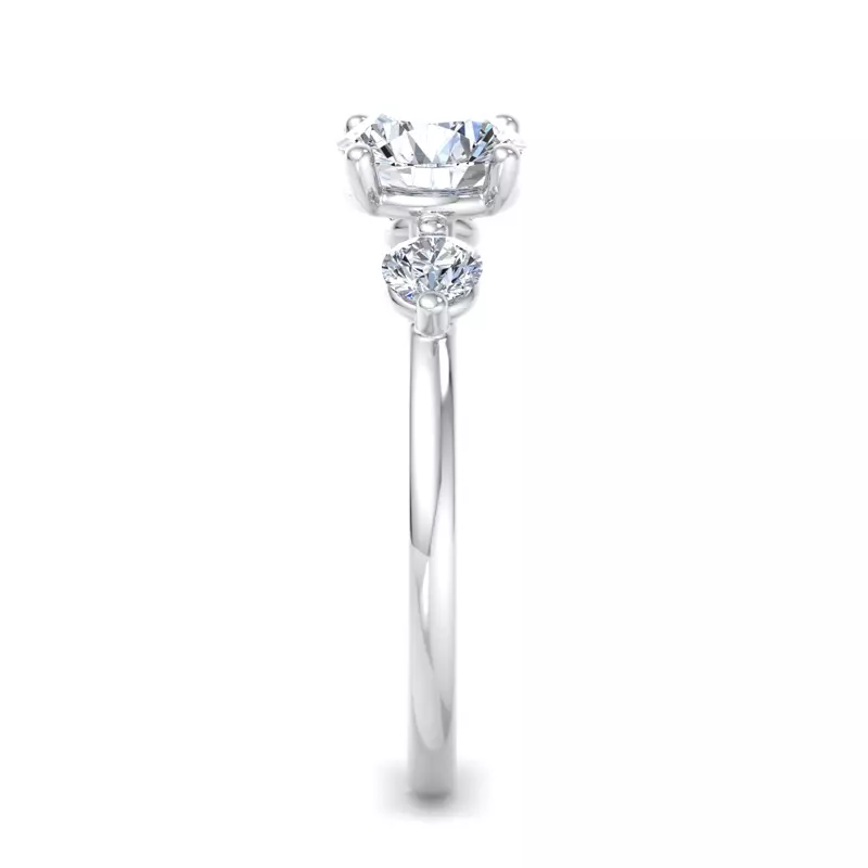 Platinum Rosie 3 Stone Engagement Ring