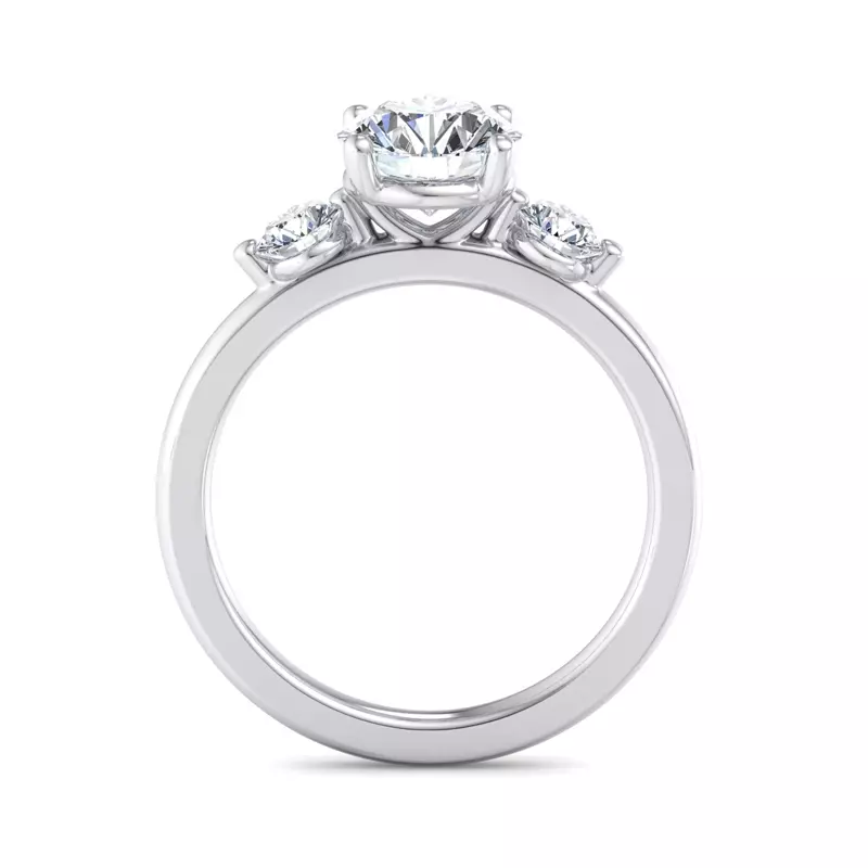 Platinum Rosie 3 Stone Engagement Ring