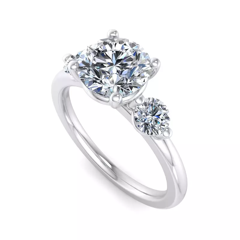 Platinum Rosie 3 Stone Engagement Ring