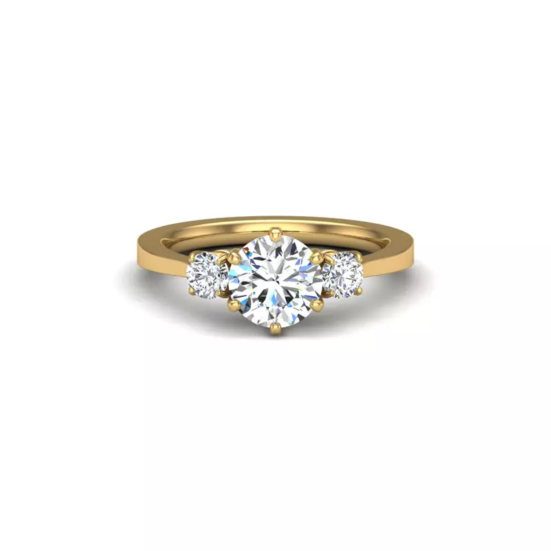 Kamryn Three Stone Ring Engagement Ring