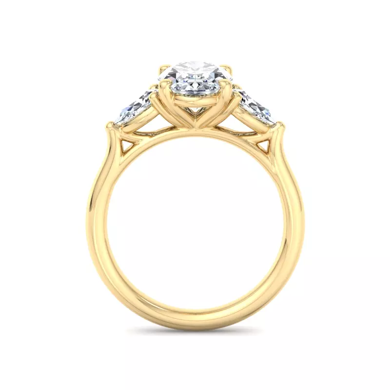 14K Yellow Gold Alia Classic Pear Three-Stone Engagement Ring
