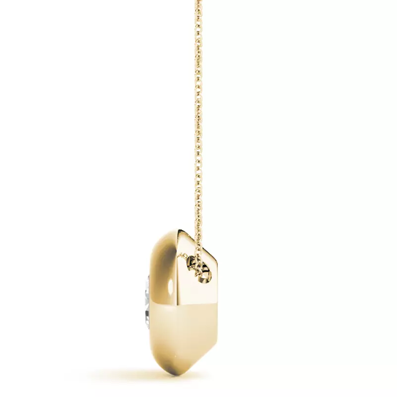 14K Yellow Gold Nimah Solitaire Diamond Necklace