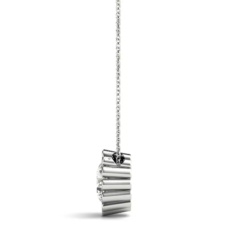 Platinum Oriana Solitaire Diamond Necklace