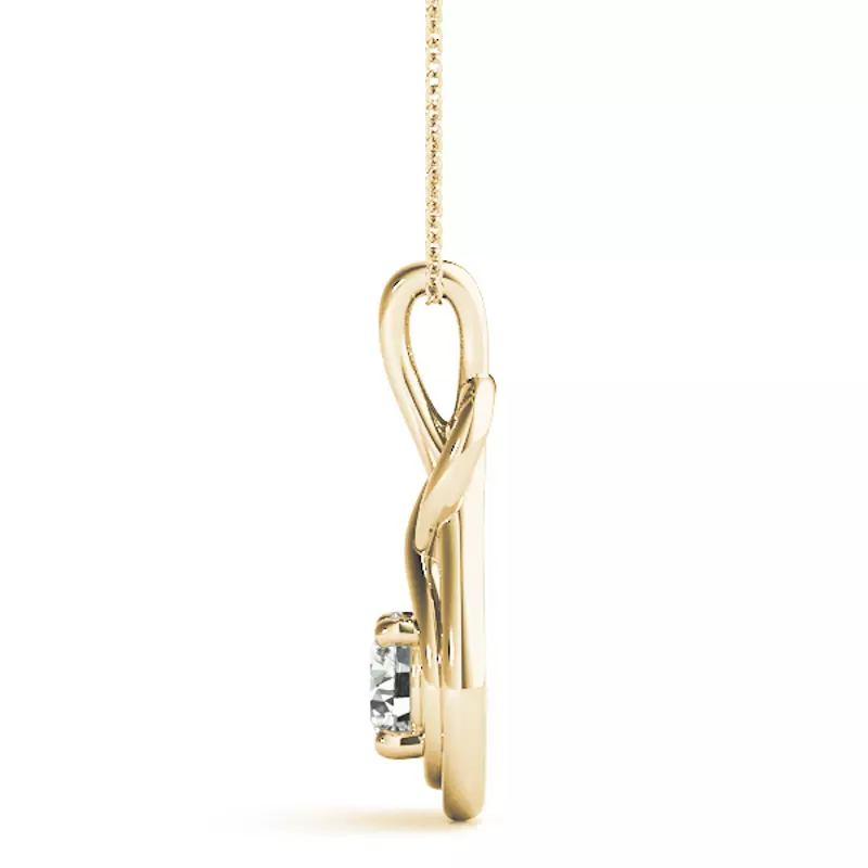18K Yellow Gold Pandora Solitaire Diamond Necklace