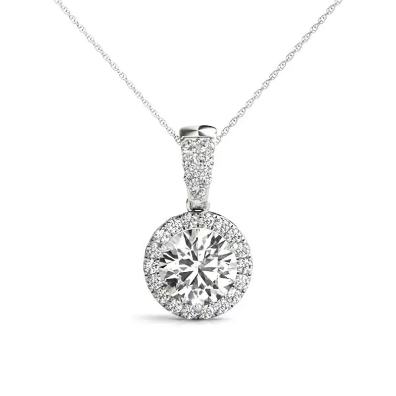 Platinum Addilyn Halo Necklace