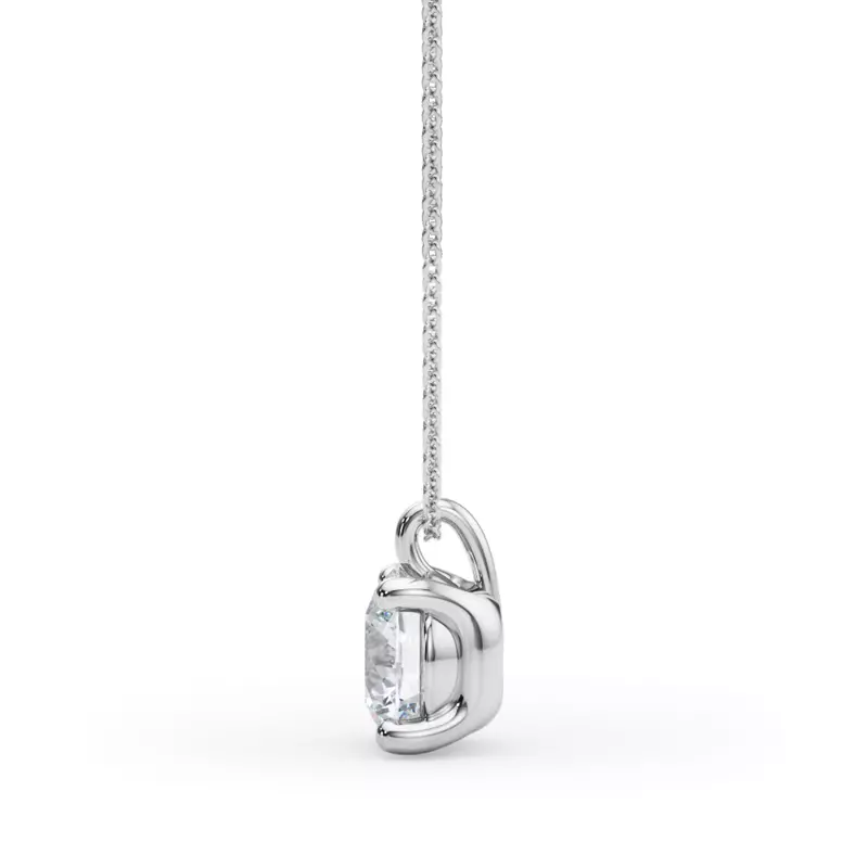 Platinum Reislin Traditional Solitaire Diamond Necklace