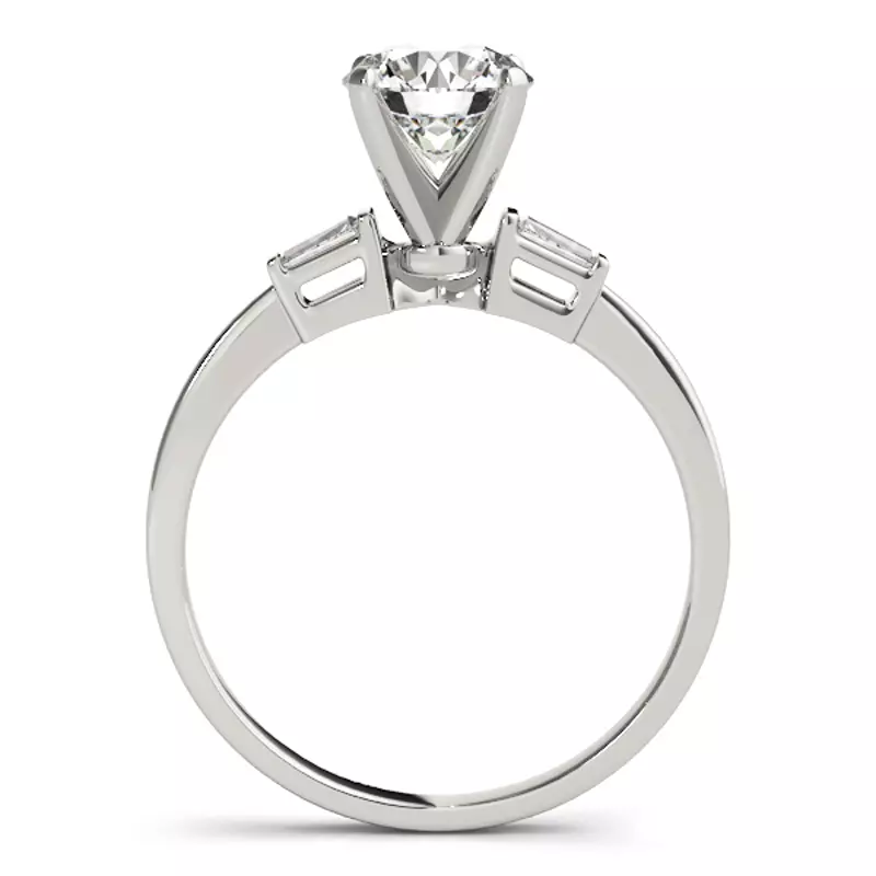 14K White Gold Amora Three Stone Engagement Ring