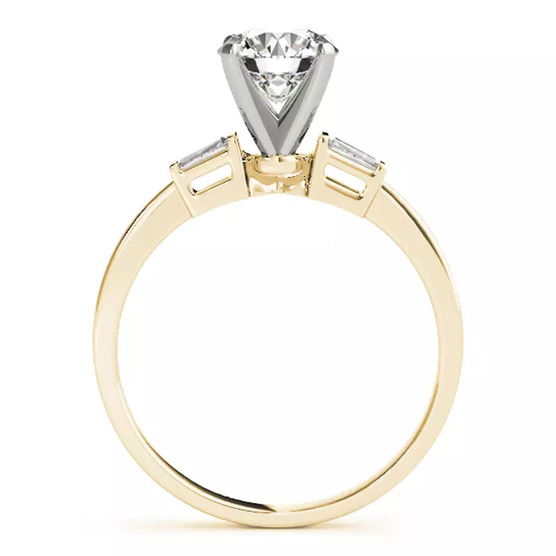 14K Yellow Gold Amora Three Stone Engagement Ring