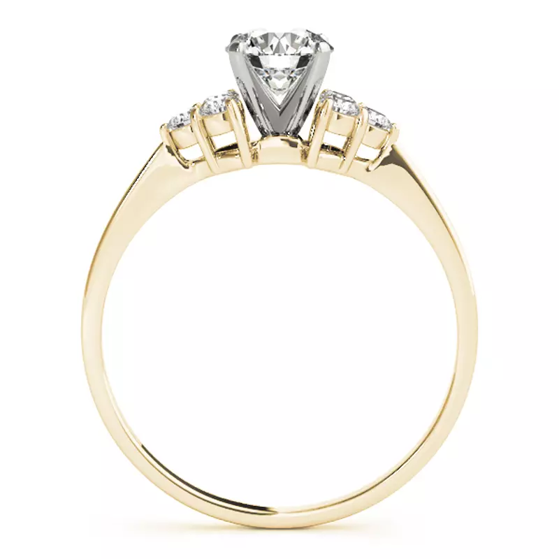 14K Yellow Gold Twila Cluster Diamond Engagement Ring