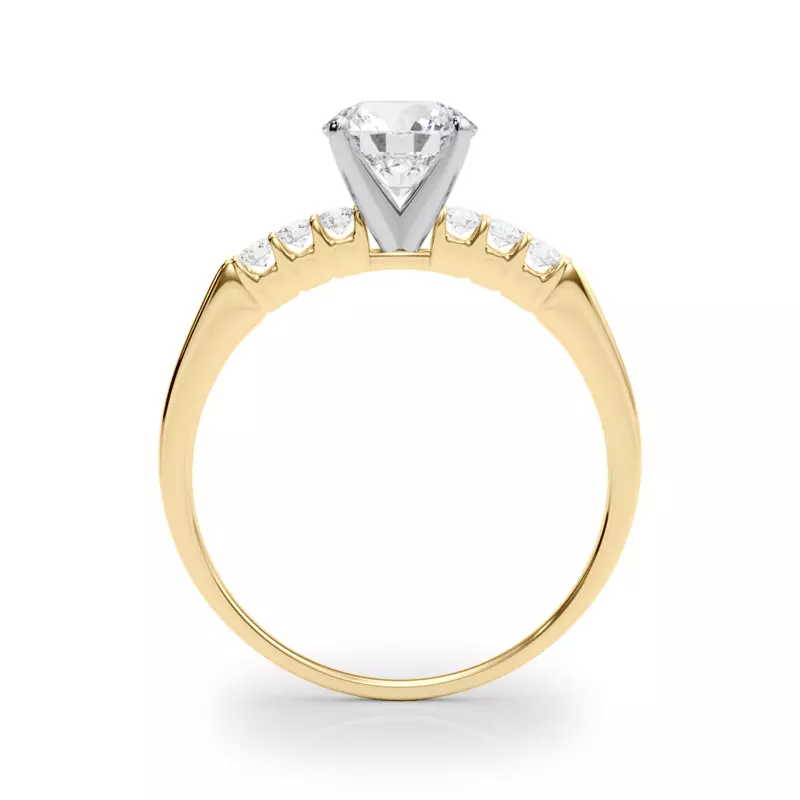 14K Yellow Gold Juno Shared Prong Engagement Ring