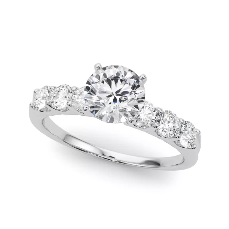 14K White Gold Jax Shared Prong Engagement Ring