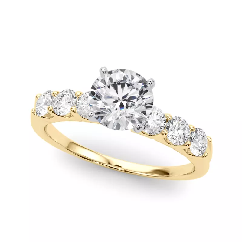 14K Yellow Gold Jax Shared Prong Engagement Ring