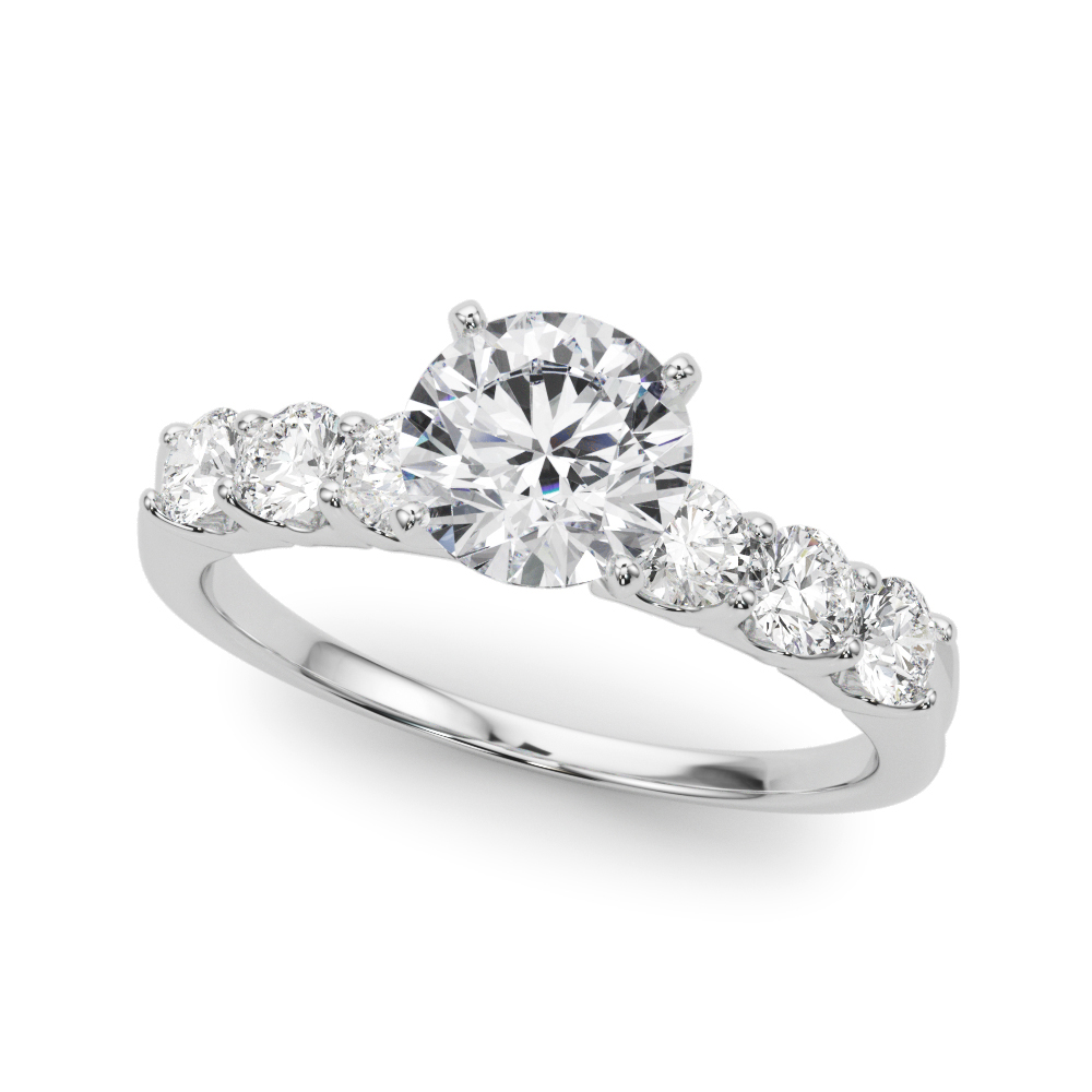 18K White Gold Jax Shared Prong Engagement Ring