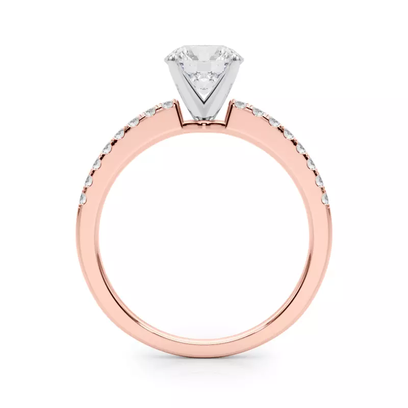 14K Rose Gold Maddison Pavé Diamond Engagement Ring