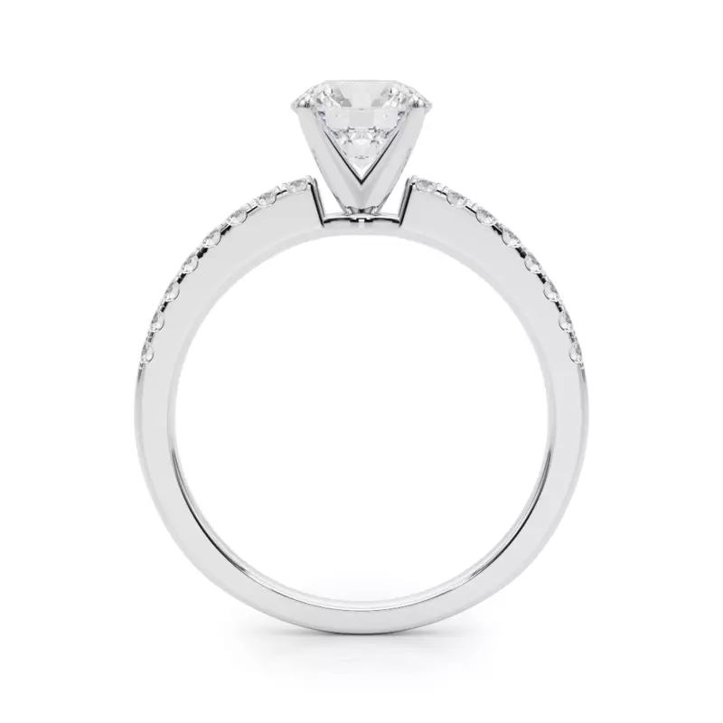 14K White Gold Maddison Pavé Diamond Engagement Ring