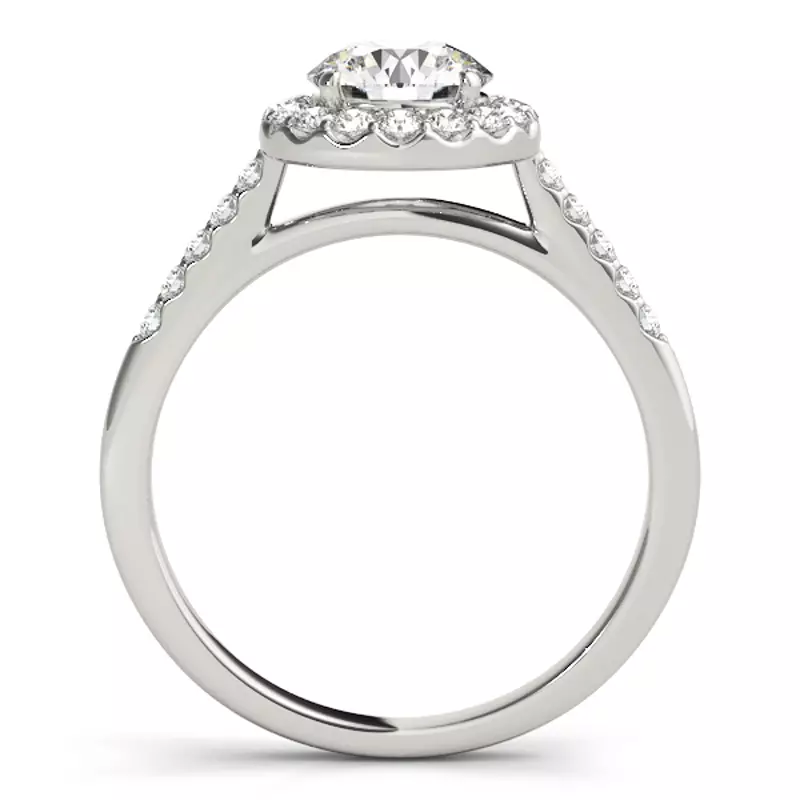 14K White Gold Frankie Halo Engagement Ring