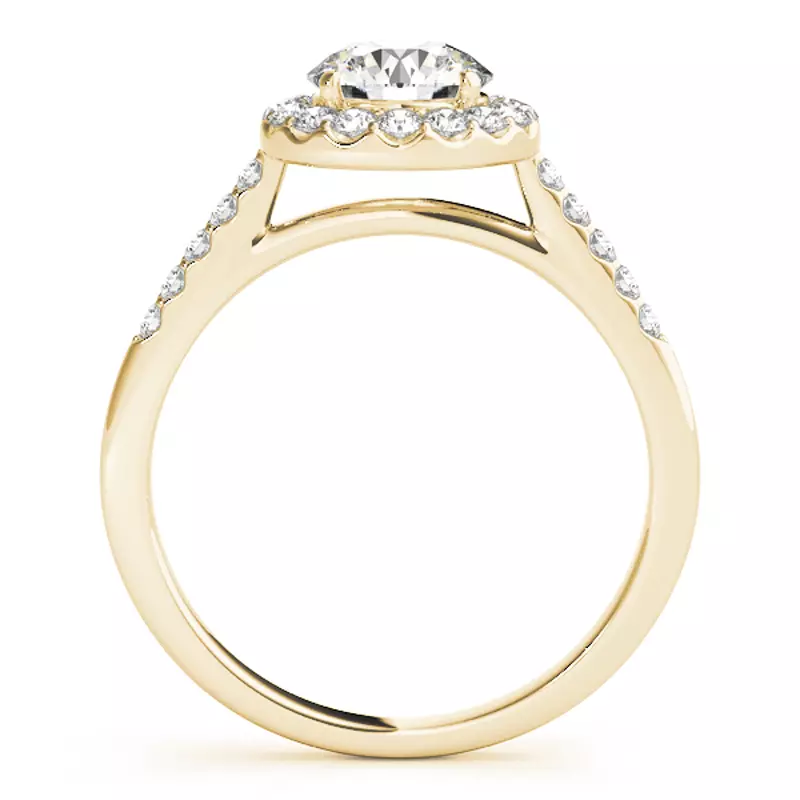 14K Yellow Gold Frankie Halo Engagement Ring