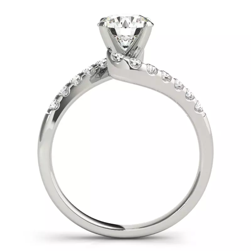 Platinum Zyla Diamond Bypass Engagement Ring