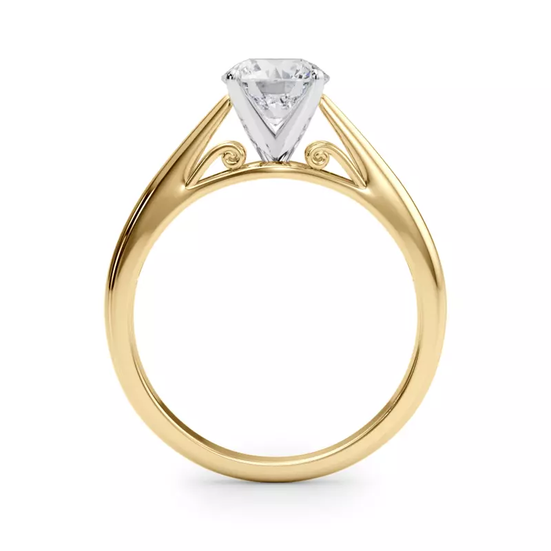 18K Yellow Gold Fallon Solitaire Engagement Ring