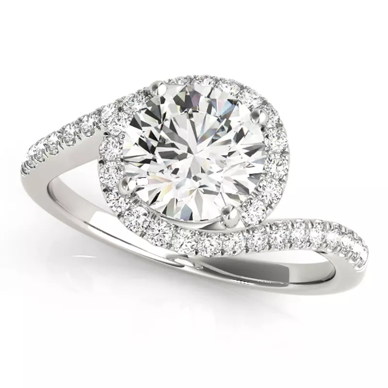 Platinum Phoenix Halo Engagement Ring