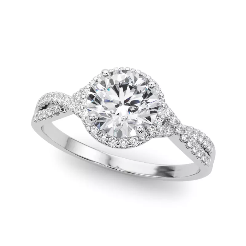 Platinum Leanna Halo Engagement Ring