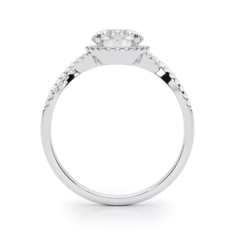 Platinum Leanna Halo Engagement Ring
