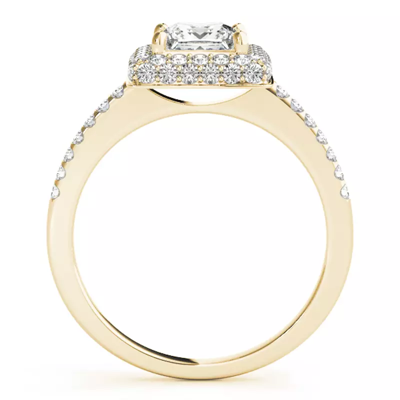 14K Yellow Gold Arabella Halo Engagement Ring