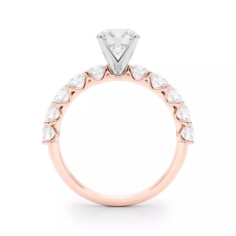 14K Rose Gold Kinsey Shared Prong Diamond Engagement Ring