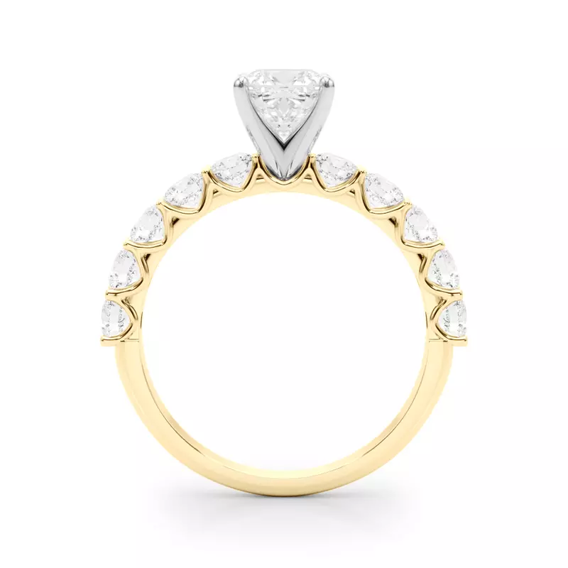 18K Yellow Gold Kinsey Shared Prong Diamond Engagement Ring