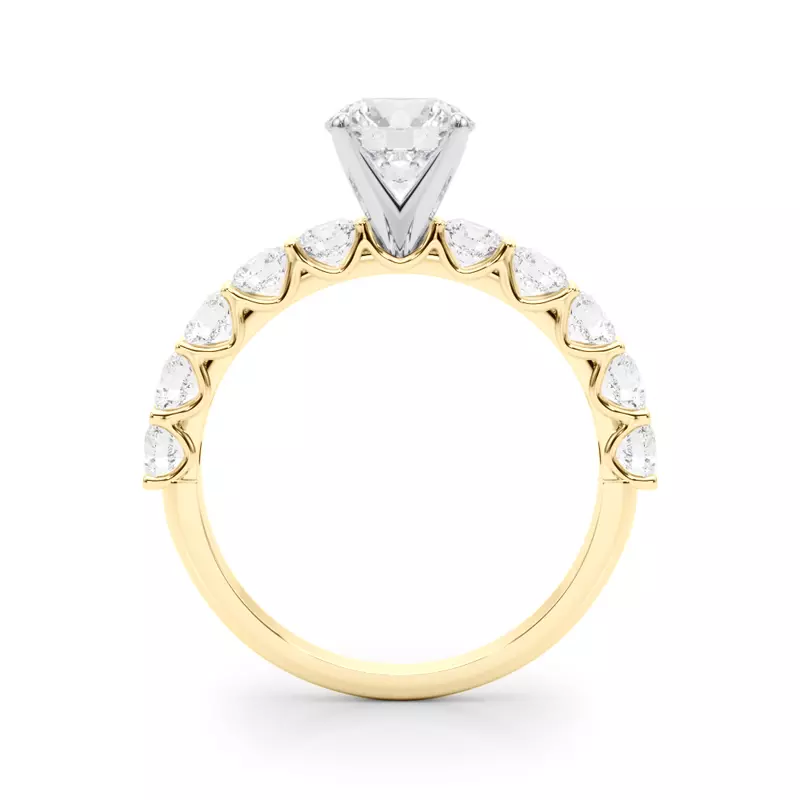 18K Yellow Gold Kinsey Shared Prong Diamond Engagement Ring