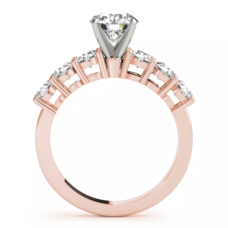 14K Rose Gold Alison Shared Prong Engagement Ring