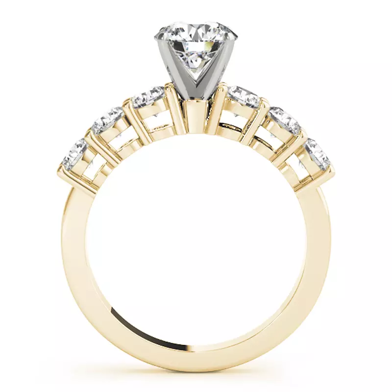 18K Yellow Gold Alison Shared Prong Engagement Ring