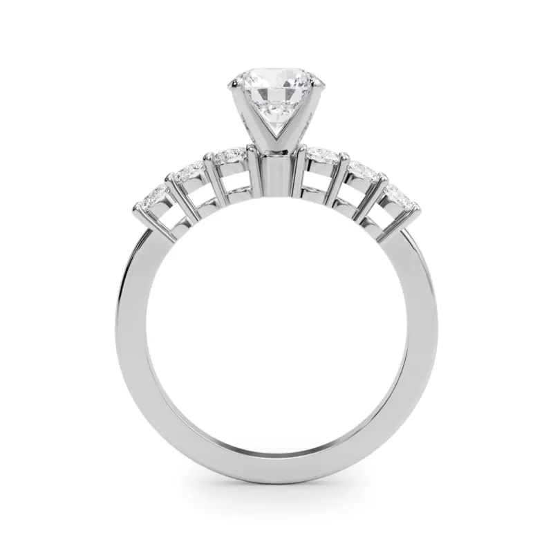 14K White Gold Abby Shared Prong Engagement Ring