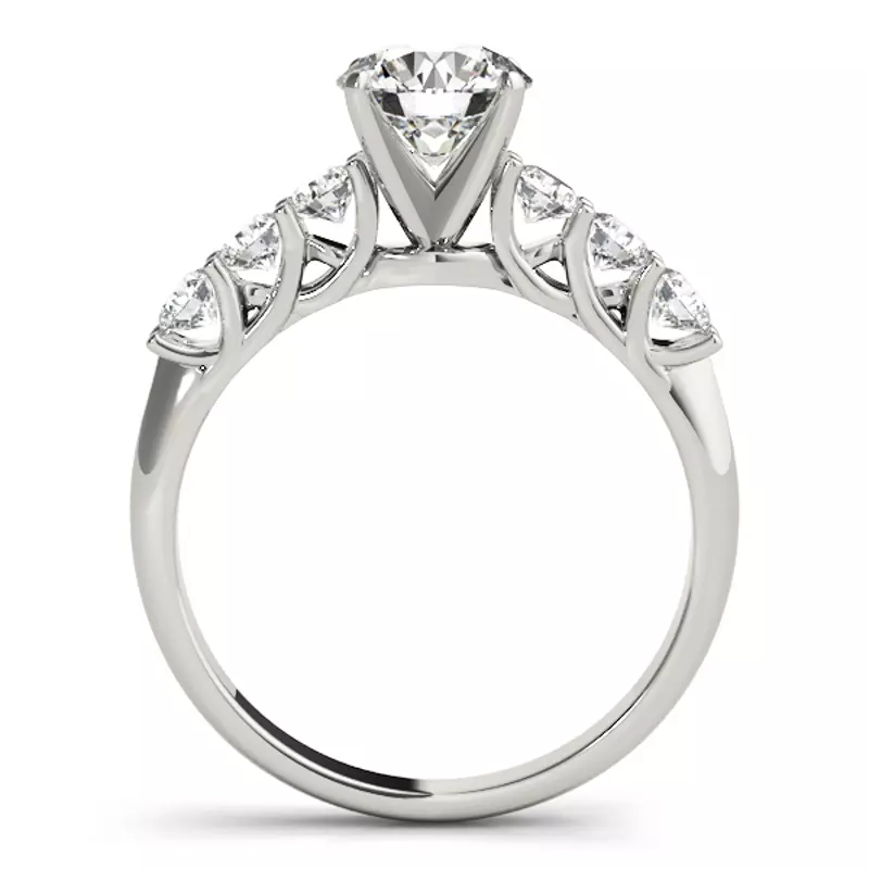 Platinum Monica Shared Prong Engagement Ring
