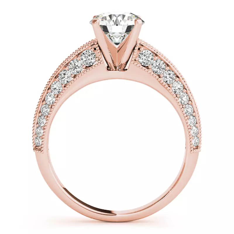 14K Rose Gold Angelique Vintage Inspired Engagement Ring