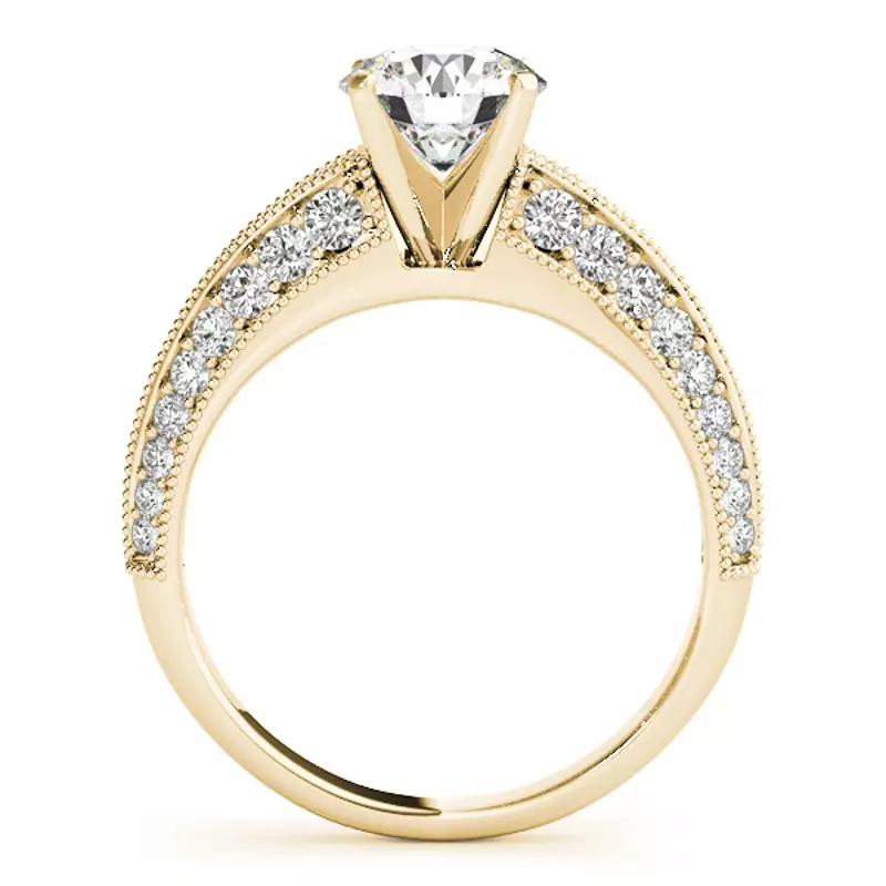 14K Yellow Gold Angelique Vintage Inspired Engagement Ring