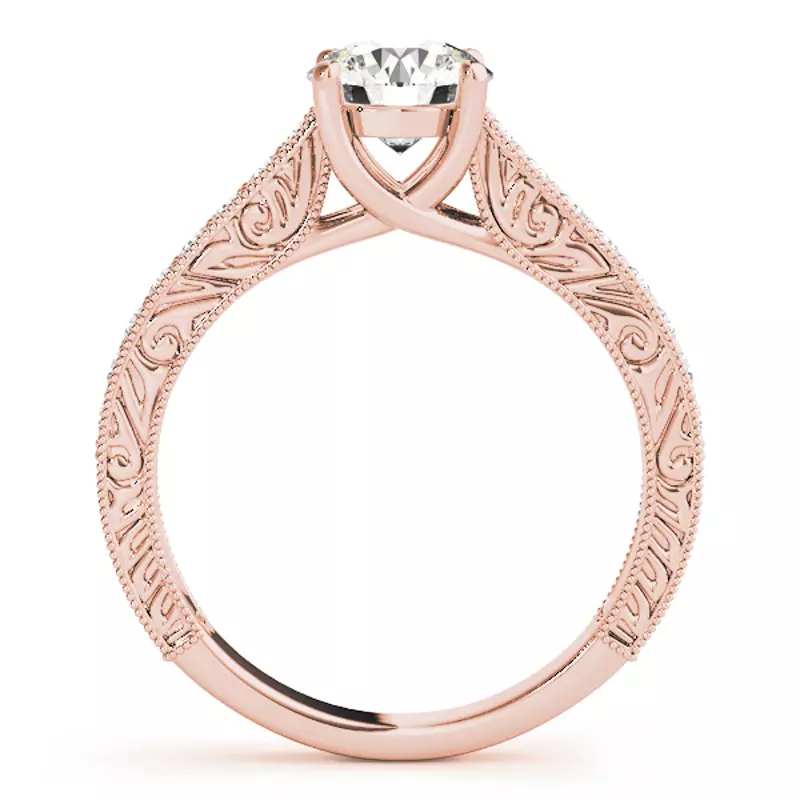 14K Rose Gold Lorelei Vintage Inspired Engagement Ring