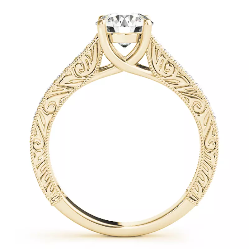 14K Yellow Gold Lorelei Vintage Inspired Engagement Ring