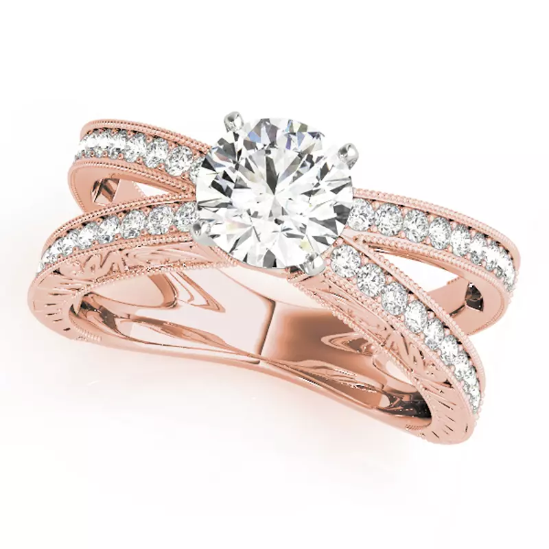 14K Rose Gold Raelynn Vintage Inspired Engagement Ring