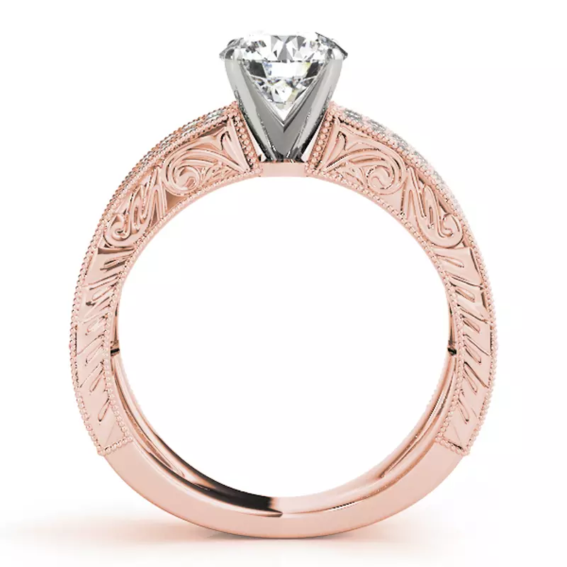 14K Rose Gold Raelynn Vintage Inspired Engagement Ring