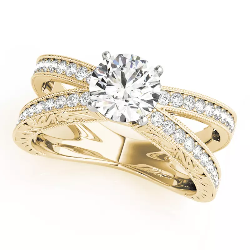 14K Yellow Gold Raelynn Vintage Inspired Engagement Ring