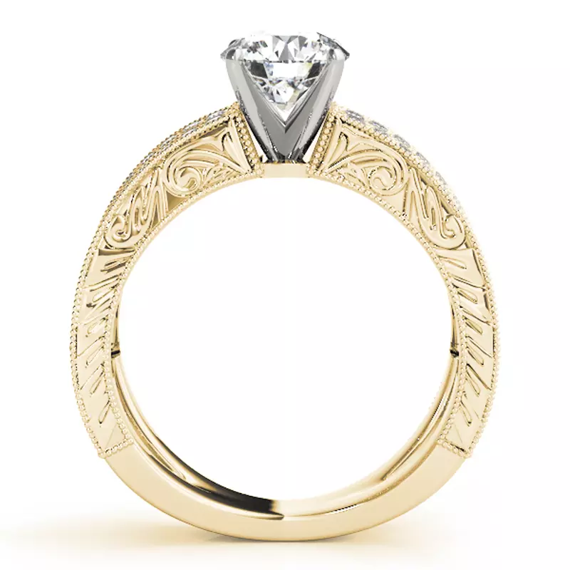 14K Yellow Gold Raelynn Vintage Inspired Engagement Ring