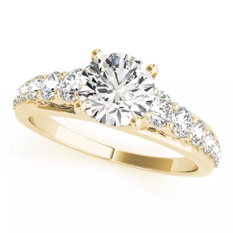 14K Yellow Gold Rory Graduating Diamond Engagement Ring