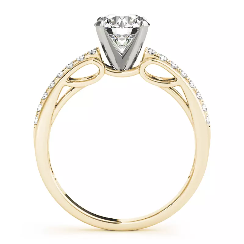 14K Yellow Gold Katia Pavé Diamond Engagement Ring