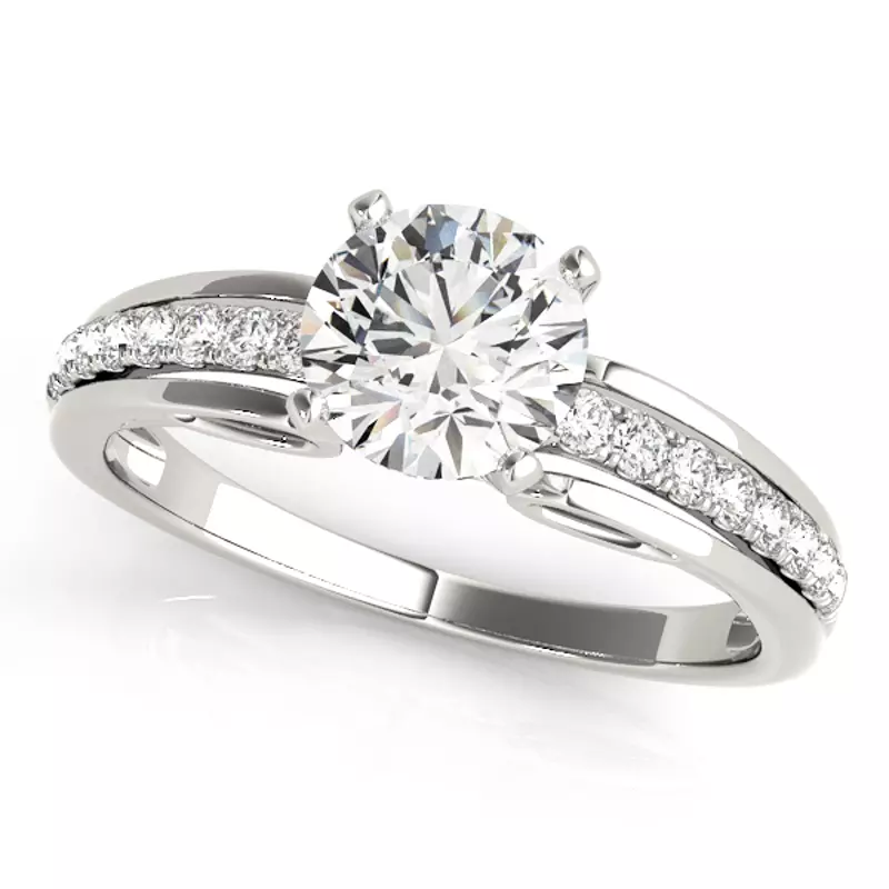 18K White Gold Katia Pavé Diamond Engagement Ring