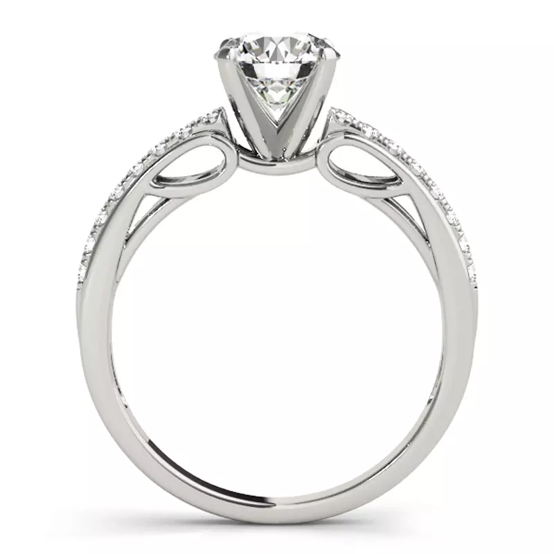 18K White Gold Katia Pavé Diamond Engagement Ring