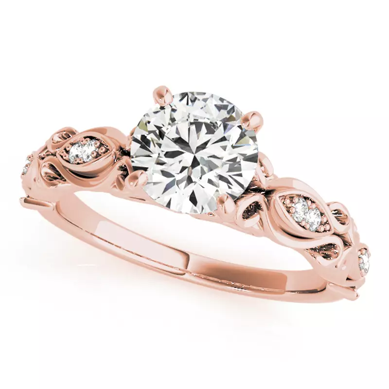 14K Rose Gold Kieran Vintage Inspired Engagement Ring