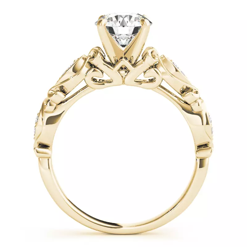 14K Yellow Gold Kieran Vintage Inspired Engagement Ring