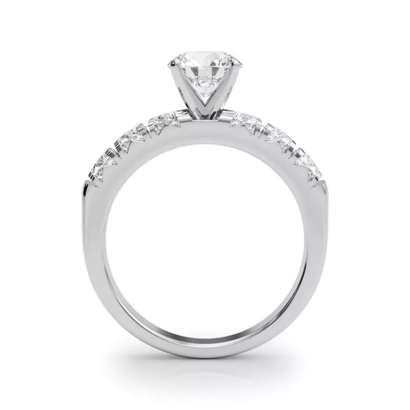 Platinum Felicity French Pavé Diamond Engagement Ring