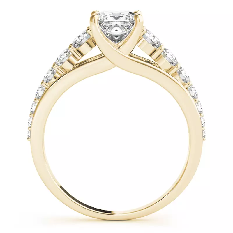 14K Yellow Gold Aida Graduating Diamond Engagement Ring